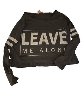 Rebellious One grey Crewneck Tee with Pink Label
